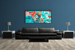 3D Effect Wavy Oil Paint Abstract Wall Art