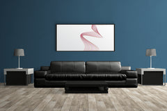 Light Background Technology Waves Lines Abstract Wall Art