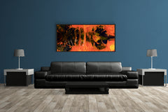 Fire Through Abstract Wall Art