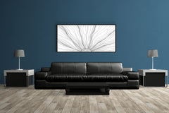 Mushroom Black and White Abstract Wall Art