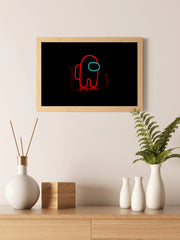 Neon Among us Gaming Wall Art