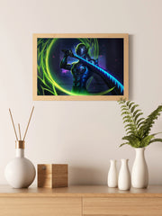 Neon Genji Overwatch Gaming Wall Art