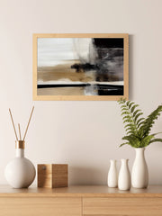 Artistic Desert Illustration Abstract Wall Art