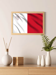 Malta National Flag Wall Art - beink online art store