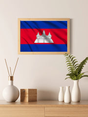 Cambodia National Flag Wall Art