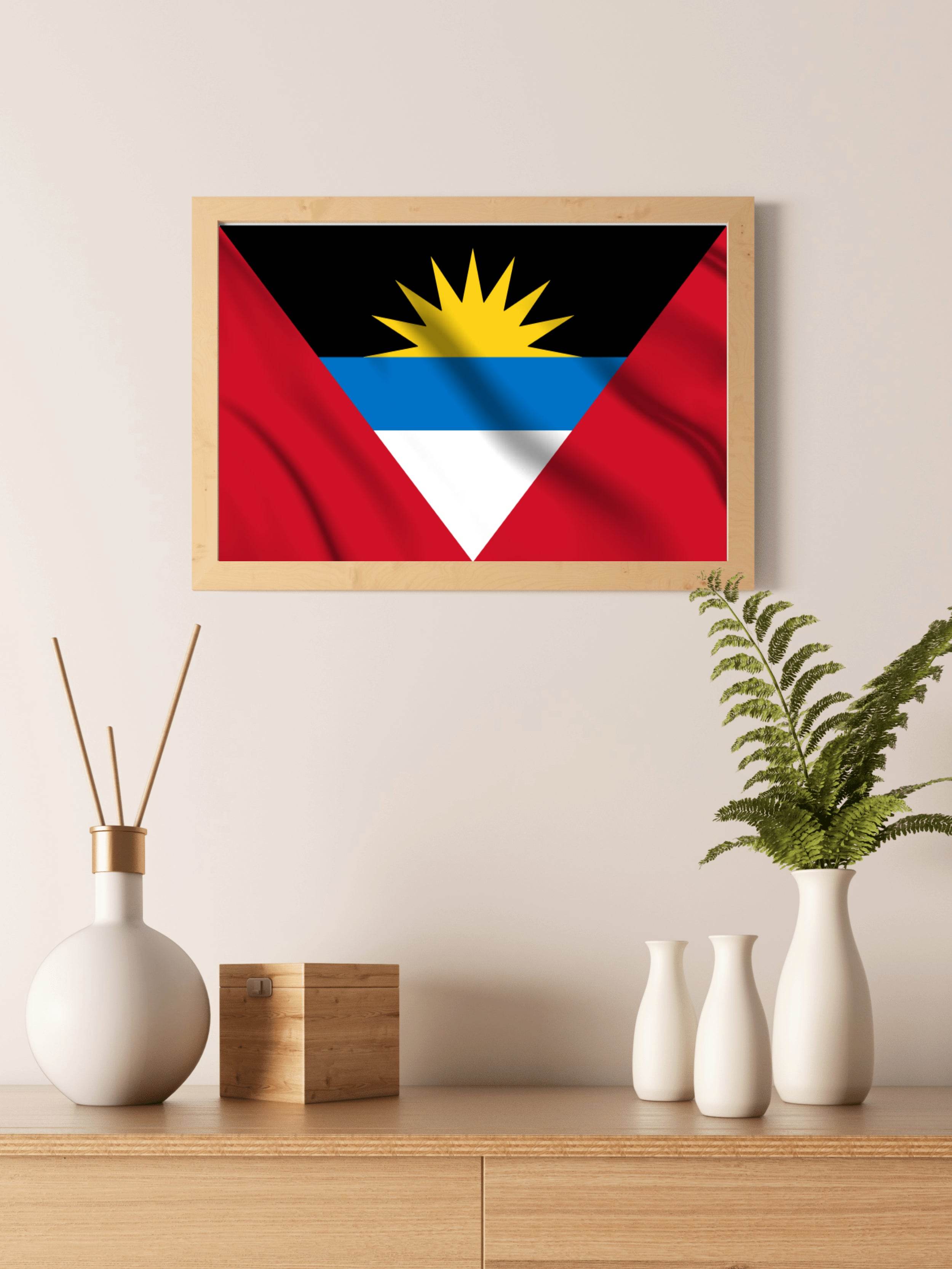 Antigua and Barbuda National Flag Wall Art - beink online art store