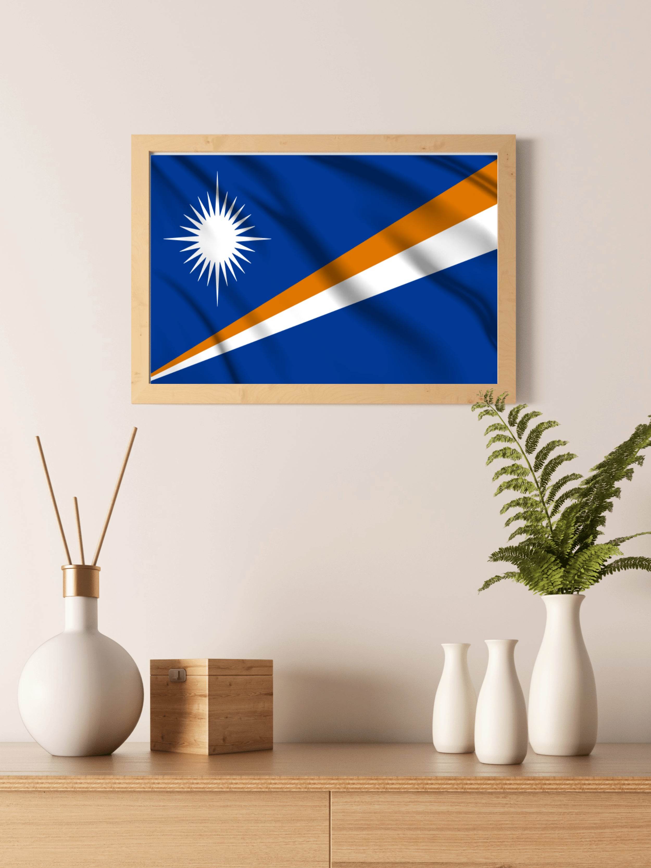 Marshall Islands National Flag Wall Art - beink online art store