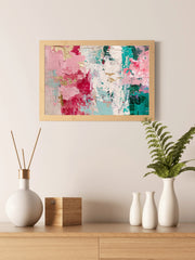 Hand Painted Oil Painting Pink Abstract