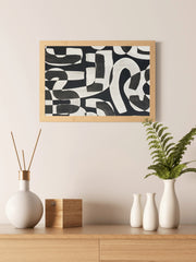 Black and White Rhythm Modern Wall Art