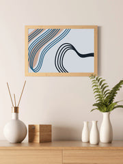 Handdrawn Irregular Lines Abstract Wall Art