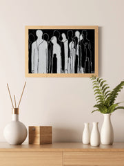 Shadowed Figures Modern Wall Art