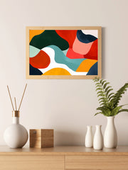 Colorful abstract Painting of Irregular Shapes