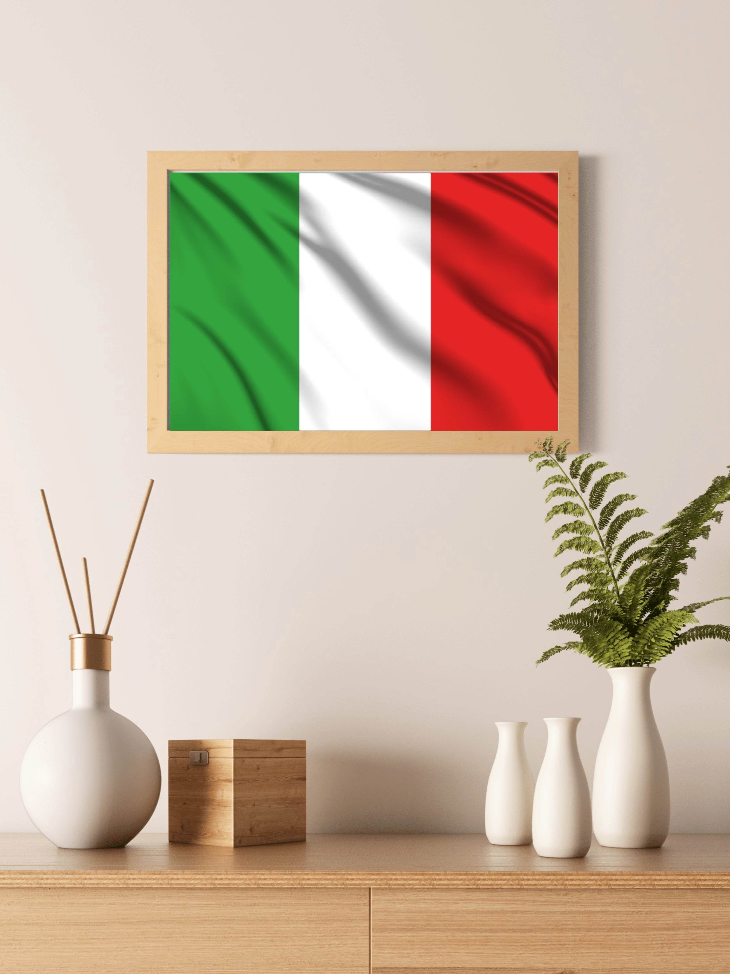 Italy National Flag Wall Art - beink online art store