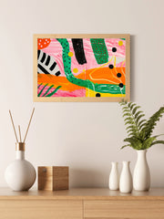 Colorful Abstract Chaos Painting Wall Art