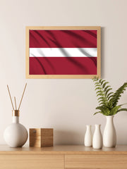 Latvia National Flag Wall Art