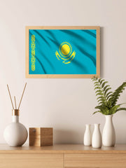 Kazakhstan National Flag Wall Art - beink online art store