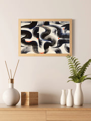 Intertwined Currents Modern Wall Art