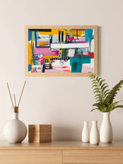 Colorful Abstract Acrylic Art Stripes