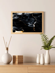 Black Granite Abstract Wall Art