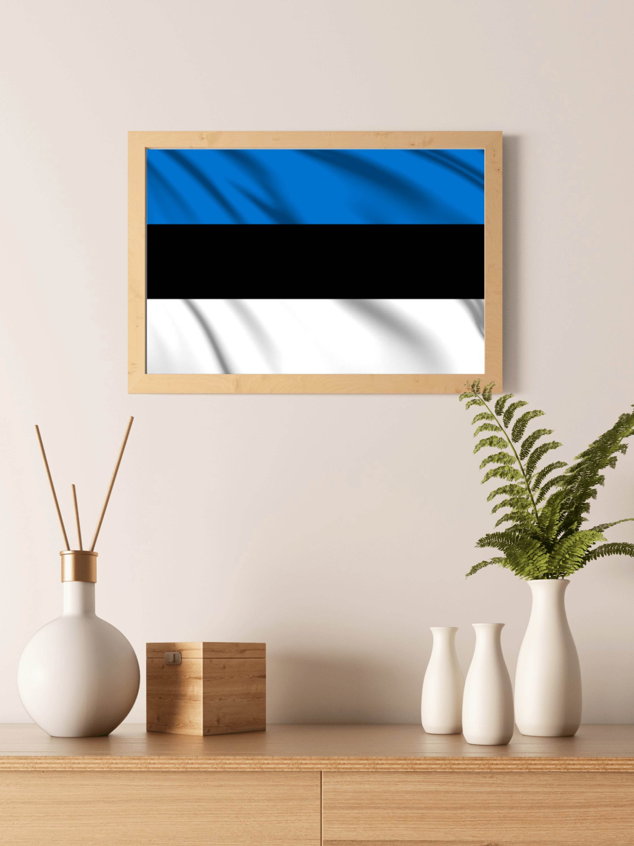 Estonia National Flag Wall Art - beink online art store