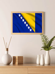 Bosnia and Herzegovina National Flag Wall Art - beink online art store