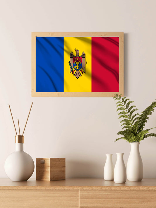 Moldova National Flag Wall Art - beink online art store