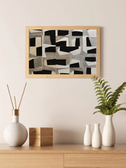 Geometric Grid Modern Wall Art