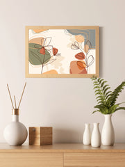 Handdrawn Flowers Abstract Wall Art