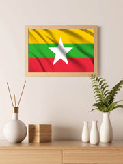 Myanmar National Flag Wall Art - beink online art store