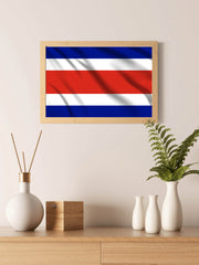 Costa Rica National Flag Wall Art - beink online art store