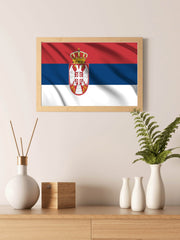 Serbia National Flag Wall Art - beink online art store