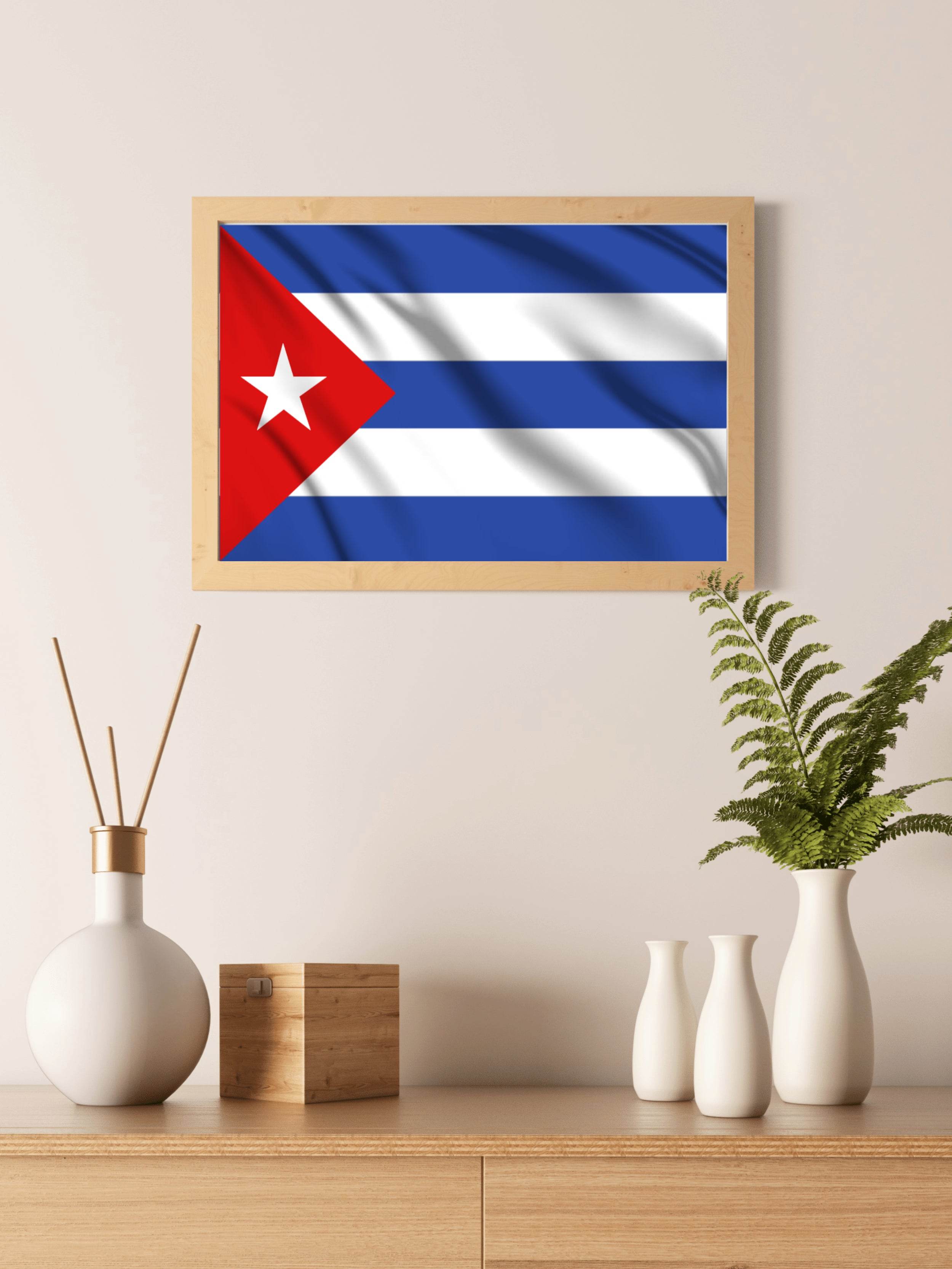 Cuba National Flag Wall Art - beink online art store