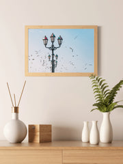 Vintage Lamps and Birds Wall Art