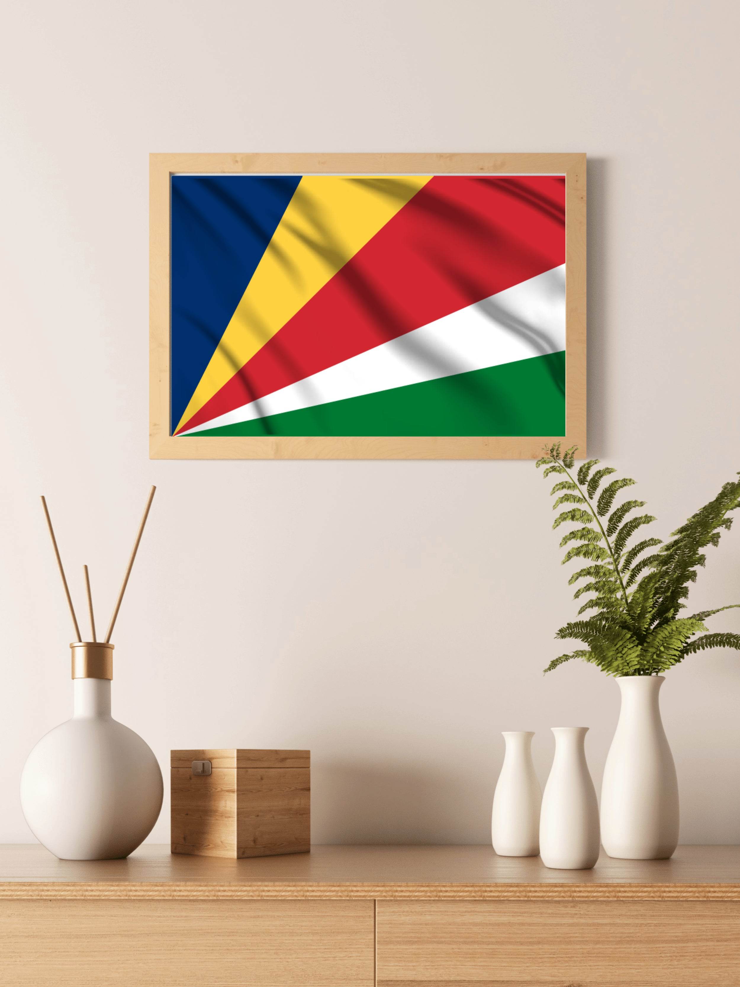 Seychelles National Flag Wall Art - beink online art store