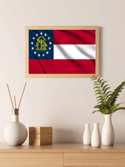 Georgia (US State) Flag Wall Art - beink online art store