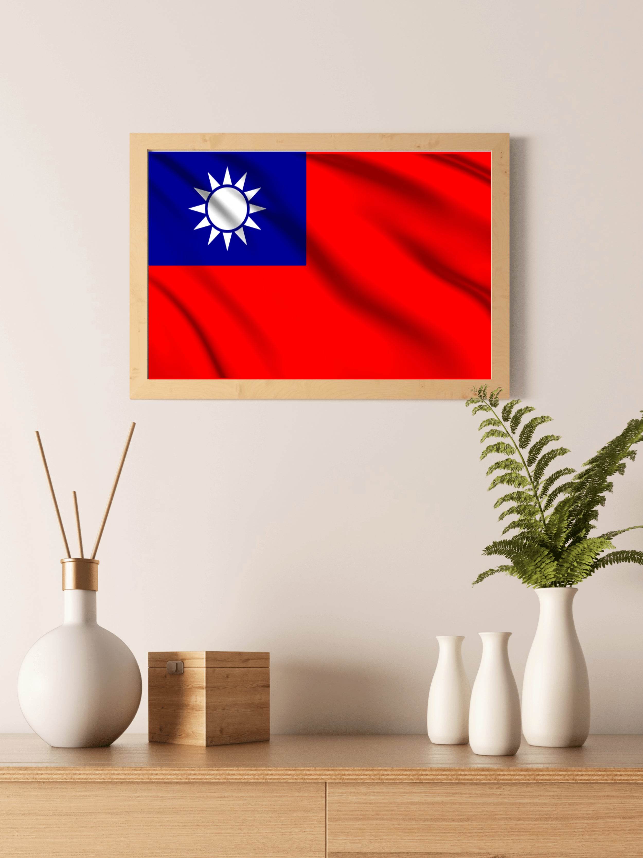 Republic of China National Flag Wall Art - beink online art store