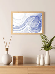 Blue Digital Abstract Wall Art