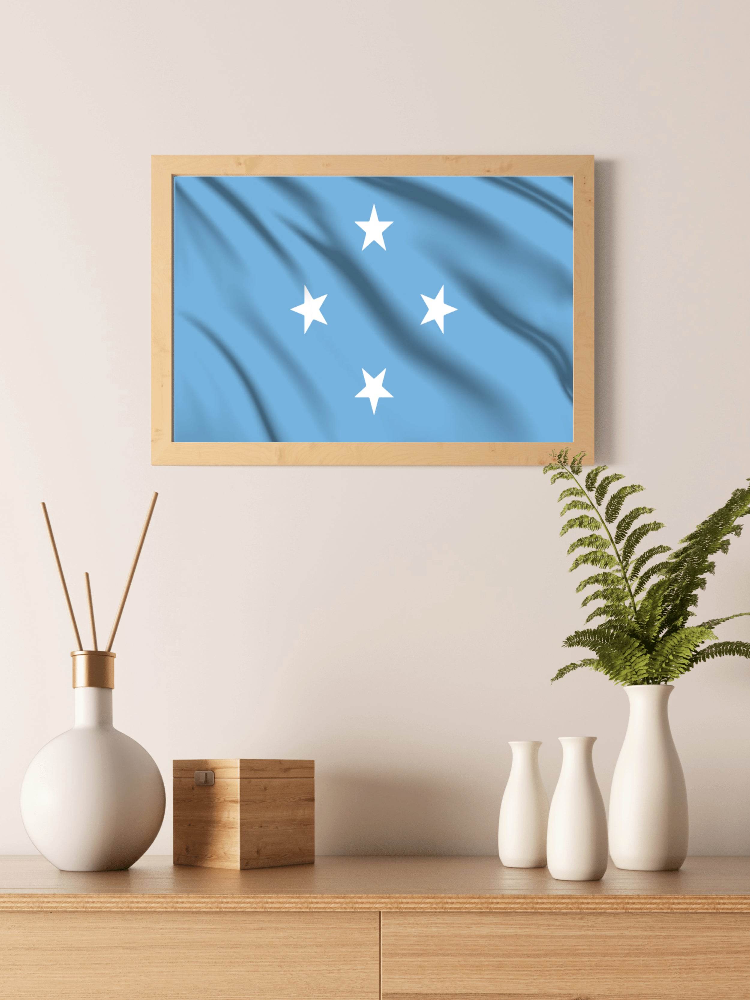 Federated States of Micronesia National Flag Wall Art - beink online art store