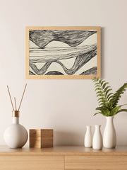 Intertwined Charcoal Lines Wall Art - beink online art store