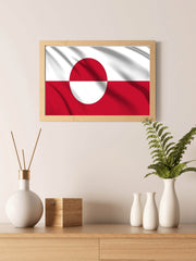 Greenland National Flag Wall Art - beink online art store