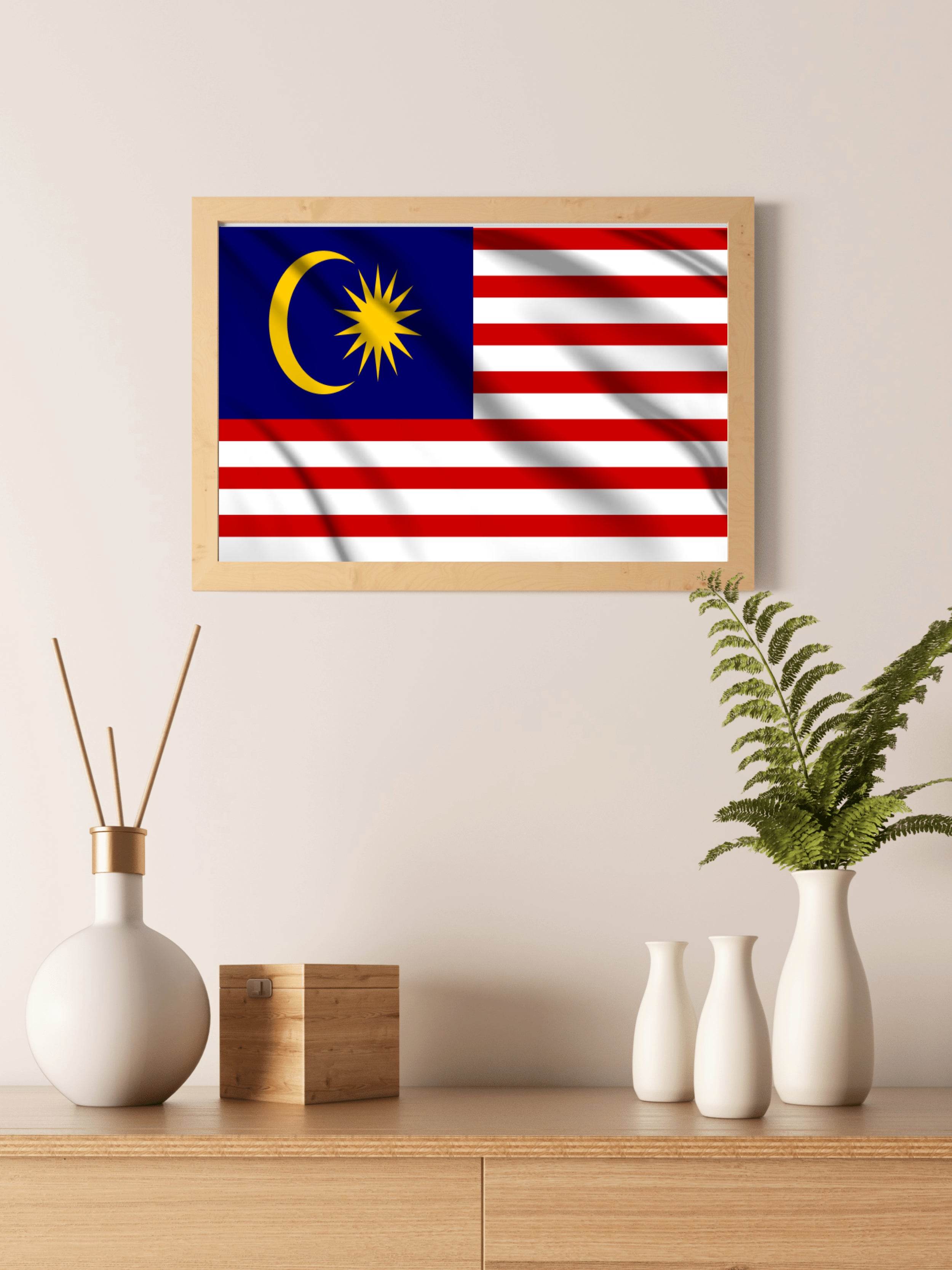 Malaysia National Flag Wall Art - beink online art store