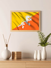 Bhutan National Flag Wall Art - beink online art store