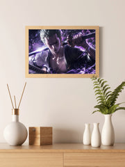 Roronoa Zoro Purple Anime Wall Art