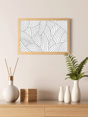 Seamless Black and White Pattern Abstract Wall Art