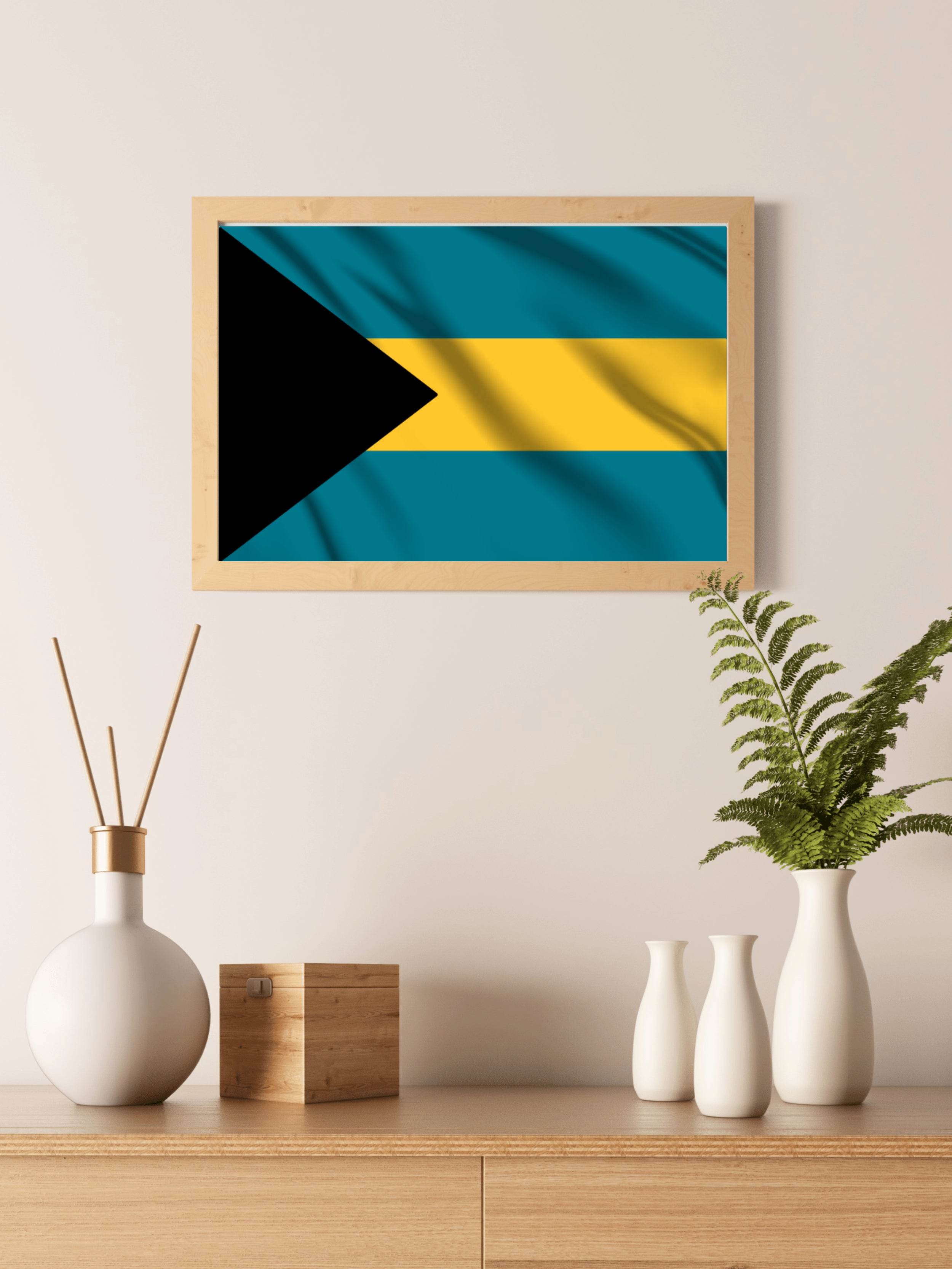 Bahamas National Flag Wall Art - beink online art store