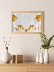 A Symphony of Gold & White Wall Art