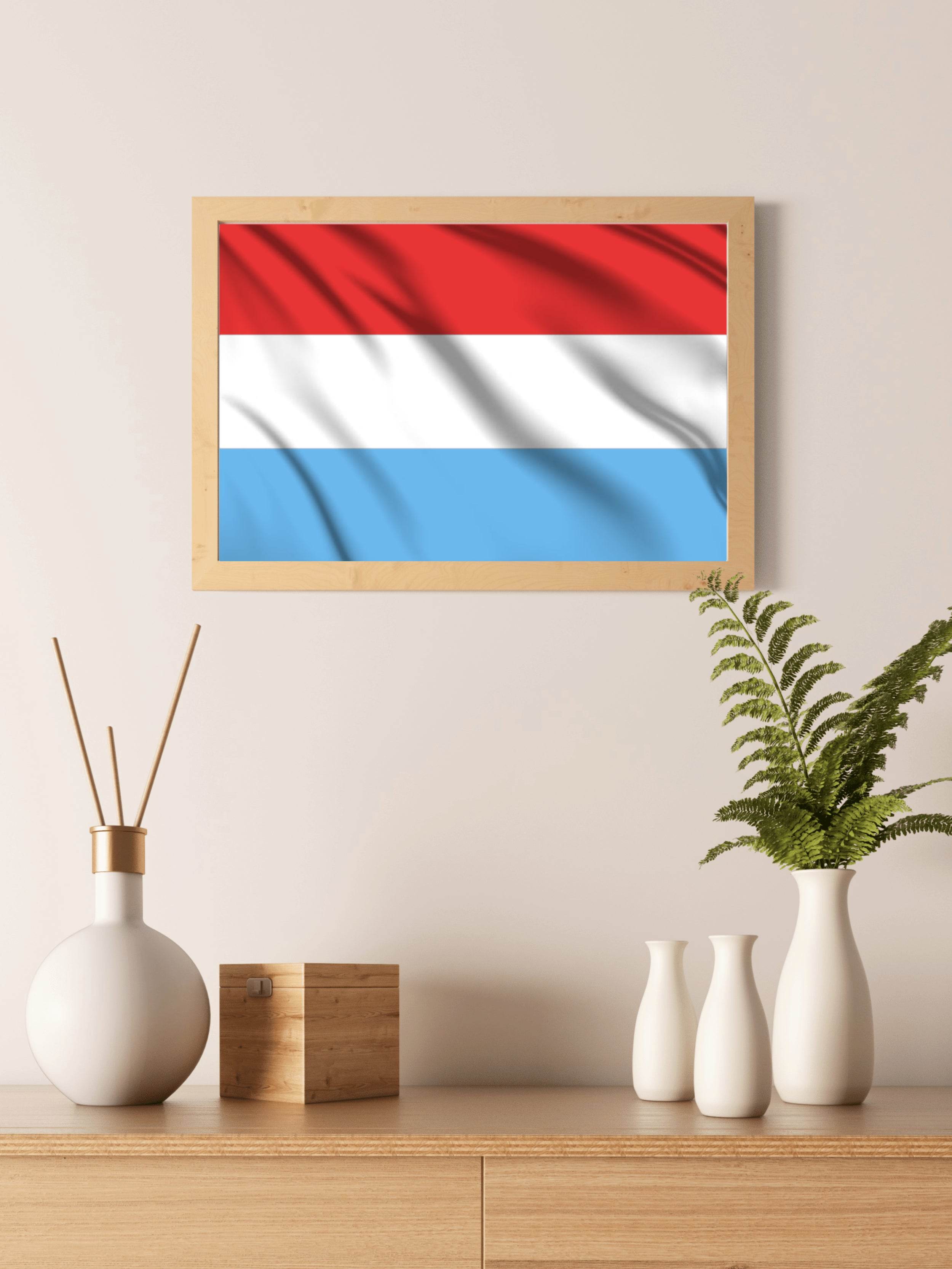 Luxembourg National Flag Wall Art - beink online art store