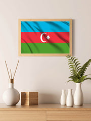 Azerbaijan National Flag Wall Art - beink online art store