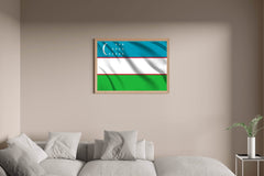 Uzbekistan National Flag Wall Art - beink online art store