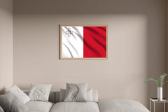 Malta National Flag Wall Art - beink online art store